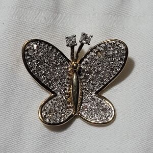 Vintage 10k Natural Diamond Floating Charm Only